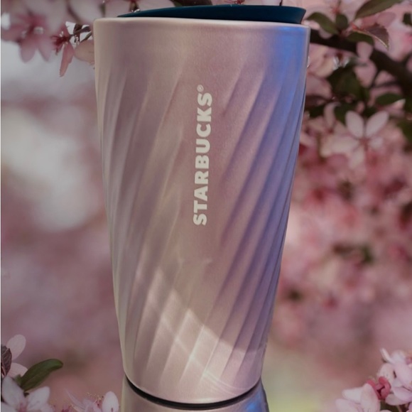 Starbucks Lilac Wavy Ceramic Cup Swirl Iridescent Luster Tumbler 16oz New 2023 - Picture 4 of 6